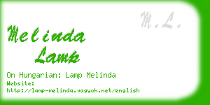 melinda lamp business card